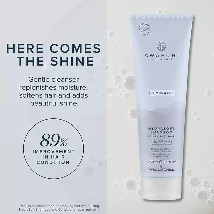 AWAPUHI Wild Ginger Hydrasoft Shampoo - Hydrating Shampoo for Soft, Shiny Hair