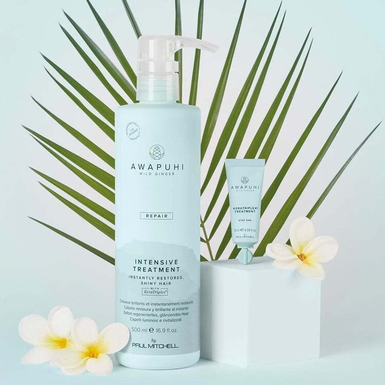 AWAPUHI Wild Ginger 2-Step Keratriplex Treatment - Professional Two-Step Hair Repair Treatment