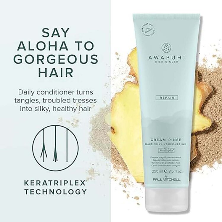 AWAPUHI Wild Ginger Repair | Cream Rinse - Revitalisant Réparateur Hydratant