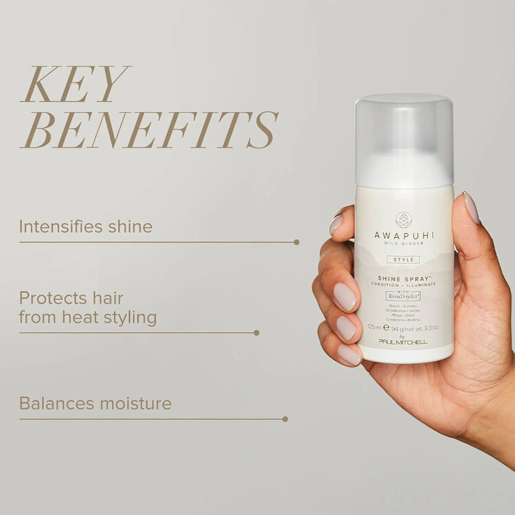 AWAPUHI Wild Ginger Shine Spray - Lightweight Finishing Shine Spray