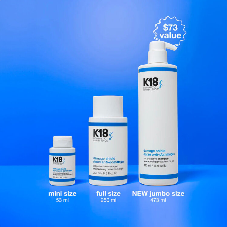 K18 Biomimetic Hairscience Damage Shield | pH Protective Shampoo (473ml/16oz)