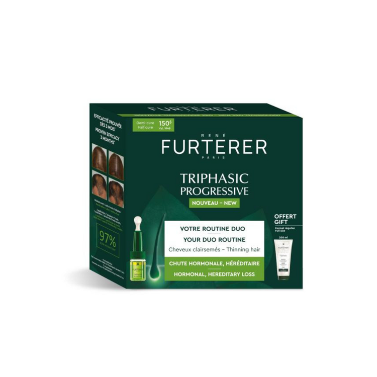 René FURTERER Paris Triphasic Progressive | Traitement Antichute - Soin pour Cheveux Clairsemés