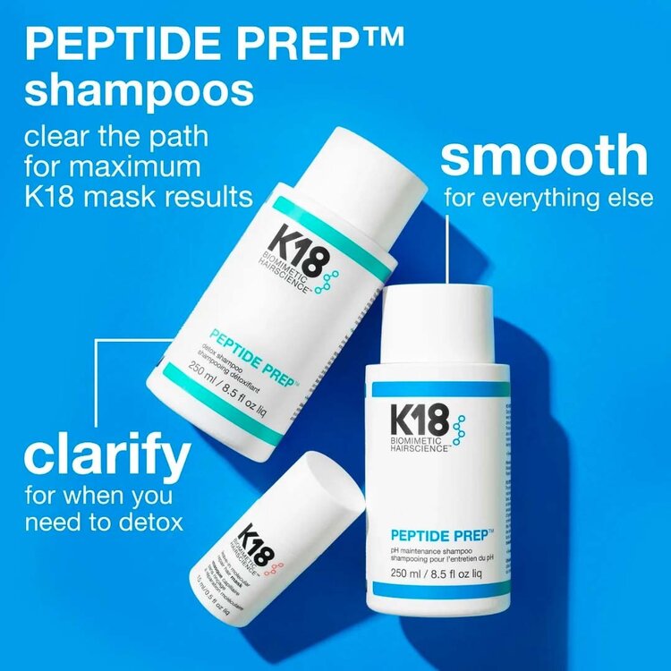 K18 Biomimetic Hairscience Peptide Prep | Shampooing Détoxifiant (250ml/8.5oz)