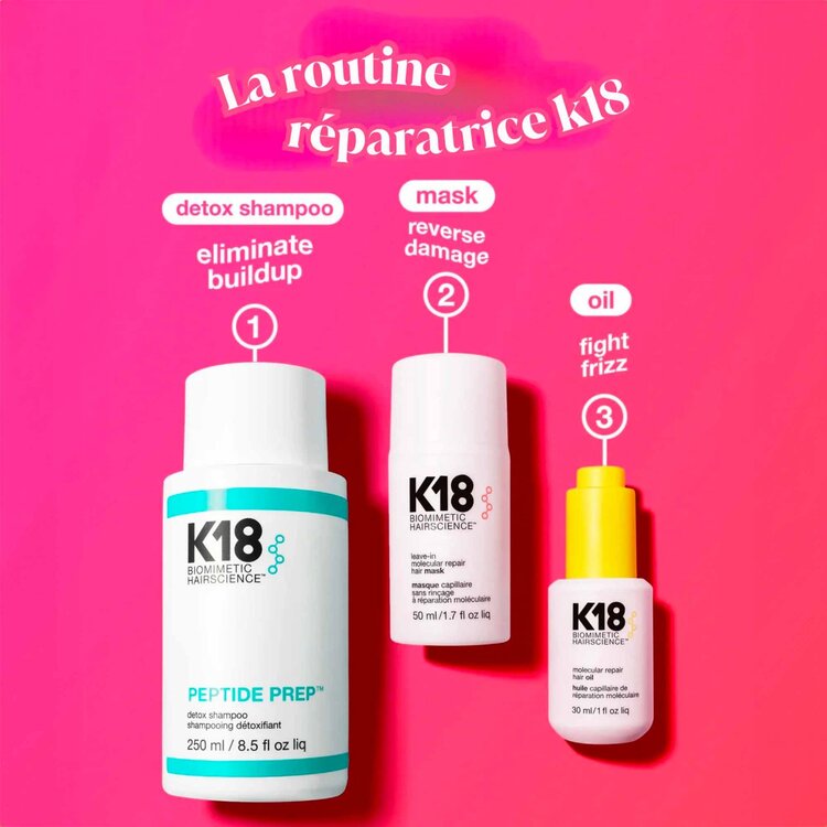 K18 Biomimetic Hairscience Masque Capillaire Réparation Moléculaire Sans Rinçage (15ml/0.5oz)