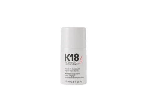 K18 Biomimetic Hairscience Masque Capillaire Réparation Moléculaire Sans Rinçage (15ml/0.5oz)