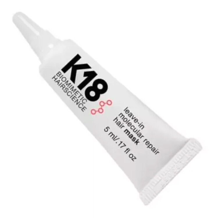 K18 Biomimetic Hairscience Masque Capillaire Réparation Moléculaire Sans Rinçage (*5ml/0.17oz)