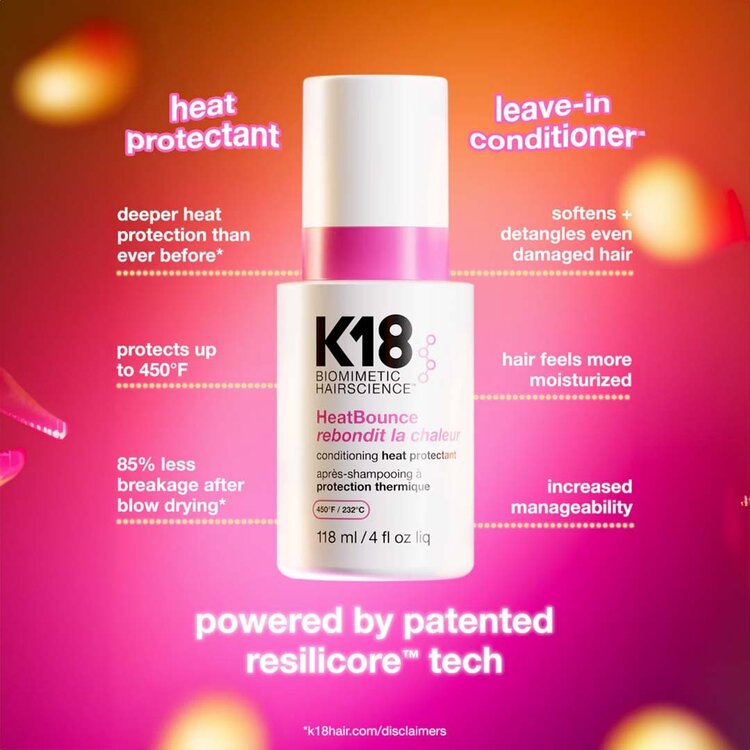 K18 Biomimetic Hairscience Heat Bounce | Après-Shampooing Protection Thermique (236ml/8oz)