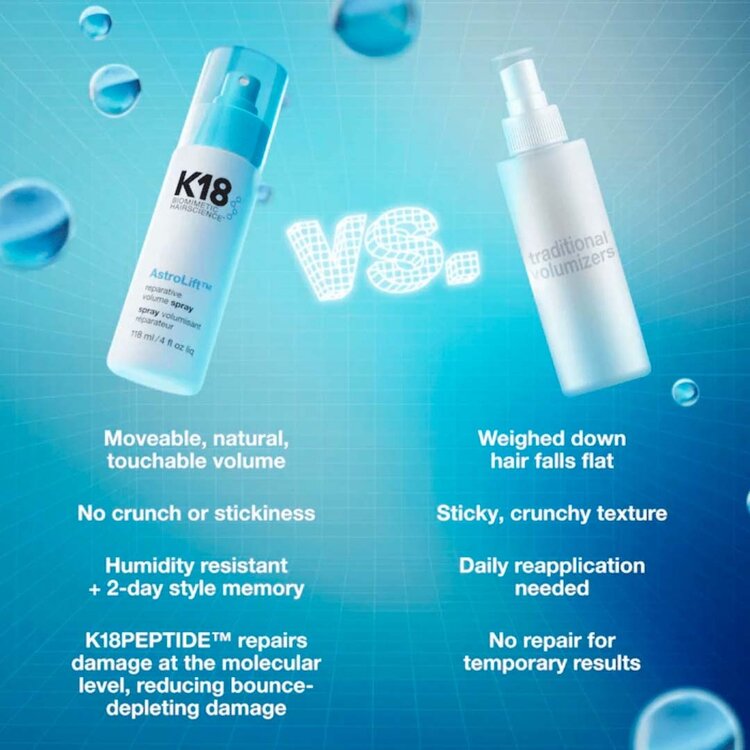 K18 Biomimetic Hairscience K18 - AstroLift . Spray Volumisant Réparateur / Reparative Volume Spray  (118ml/4oz)