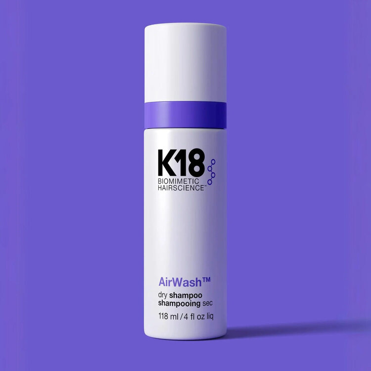 K18 Biomimetic Hairscience AirWash | Shampooing Sec – Nettoyant léger sans eau pour rafraîchir les racines (118ml/4oz)