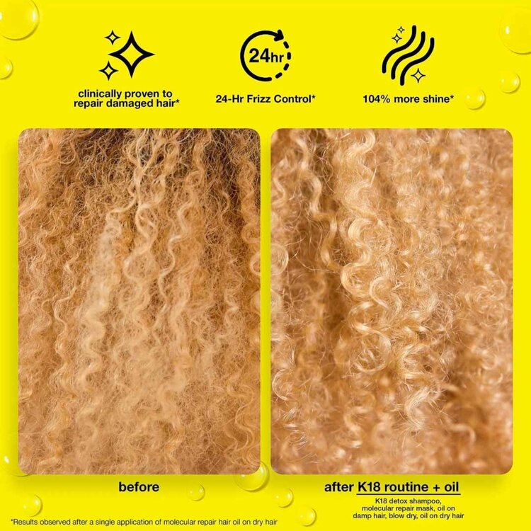 K18 Biomimetic Hairscience Molecular Repair | Hair Oil - Repairs, smooths and protects damaged lengths