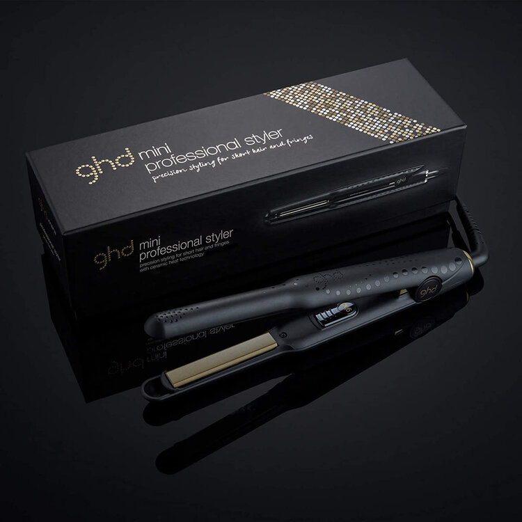 GHD Good Hair Day Mini | Slim Plate Flat Iron Styler (0.5") — Detail & Touch-Up