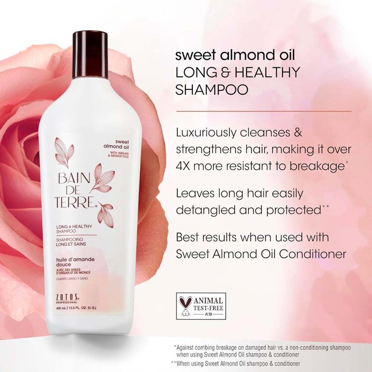 Sweet Almond Oil | Long & Healthy Shampoo - Gently cleanses and helps maintain softer, healthier lengths