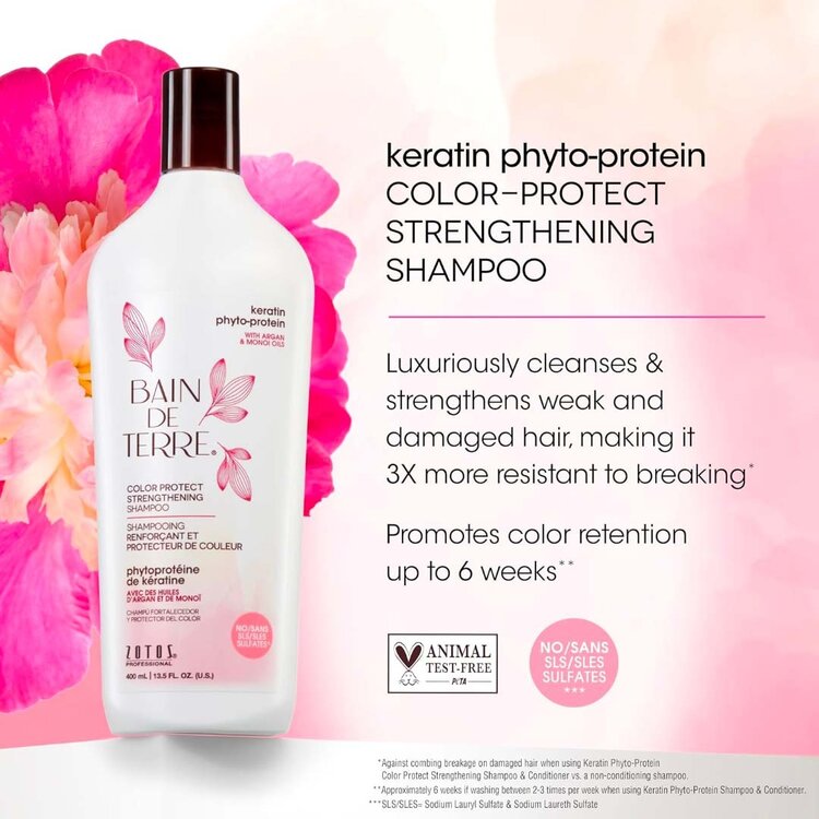 Keratin Phyto-Protein | Strengthening Shampoo - Gently cleanses and helps reinforce fragile hair