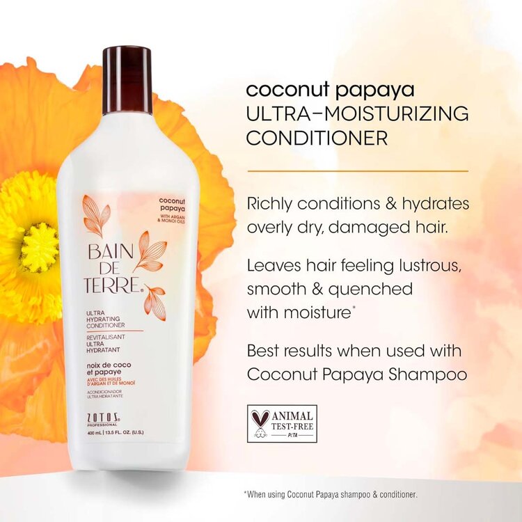 Coconut Papaya | Revitalisant Ultra Hydratant - Hydrate intensément et adoucit les cheveux secs