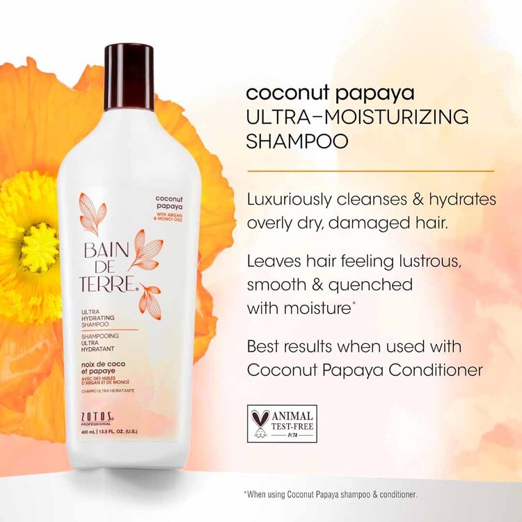 Coconut Papaya | Ultra Hydrating Shampoo - Gently cleanses and hydrates dry hair