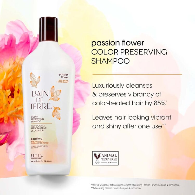 Passion Flower | Color Preserving Shampoo - Gently cleanses and helps maintain vibrant color