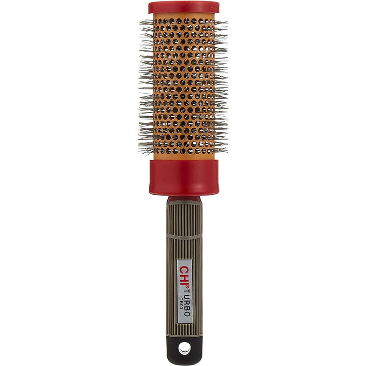 CHI ***Turbo | Brosse Ronde en Céramique et Poils de Nylons - Brushing lisse, volume et brillance professionnelle