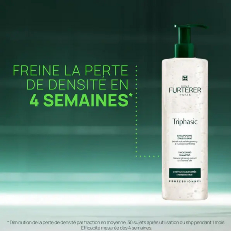René FURTERER Paris Triphasic | Shampooing Épaississant - Densité et Volume Cheveux Fins à Clairsemés