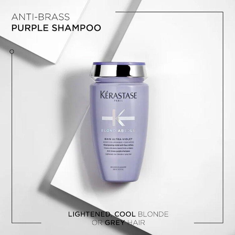 KÉRASTASE Blond Absolu | Bain Ultra-Violet  | Acide Hyaluronique + Vitamines C+E — Shampooing Violet Anti-Faux Reflets