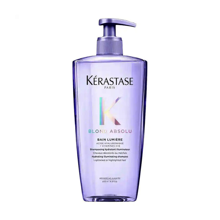 KÉRASTASE Blond Absolu | Bain Lumière | Acide Hyaluronique + Vitamines C+E — Shampooing Hydratant Illuminateur
