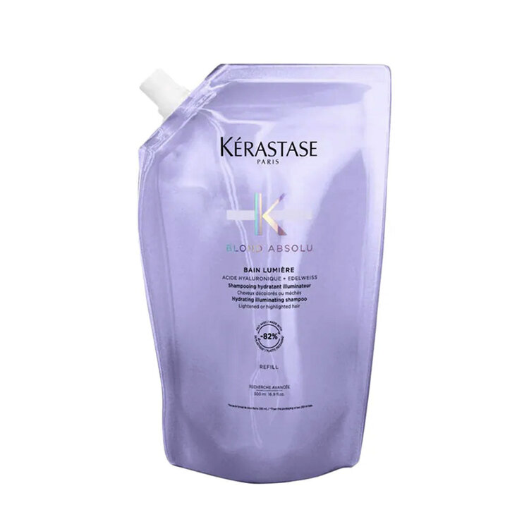 KÉRASTASE Blond Absolu | Bain Lumière | Acide Hyaluronique + Vitamines C+E — Recharge Shampooing Illuminateur Hydratant