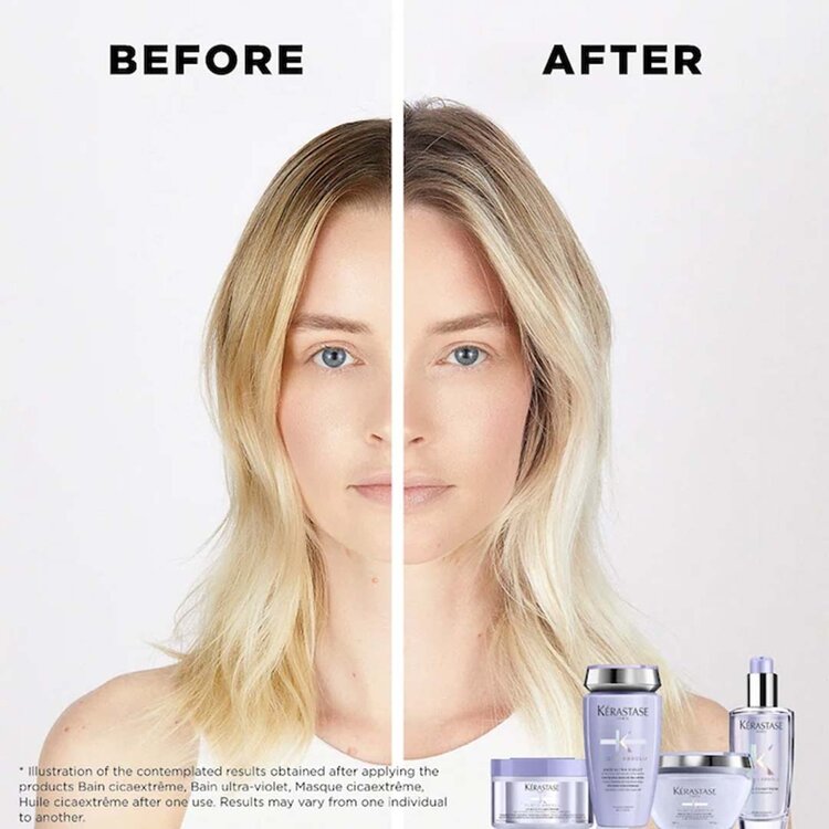 KÉRASTASE Blond Absolu | Masque Ultra-Violet | Acide Hyaluronique + Vitamines C+E - Masque Neutralisant Pour Cheveux Blonds