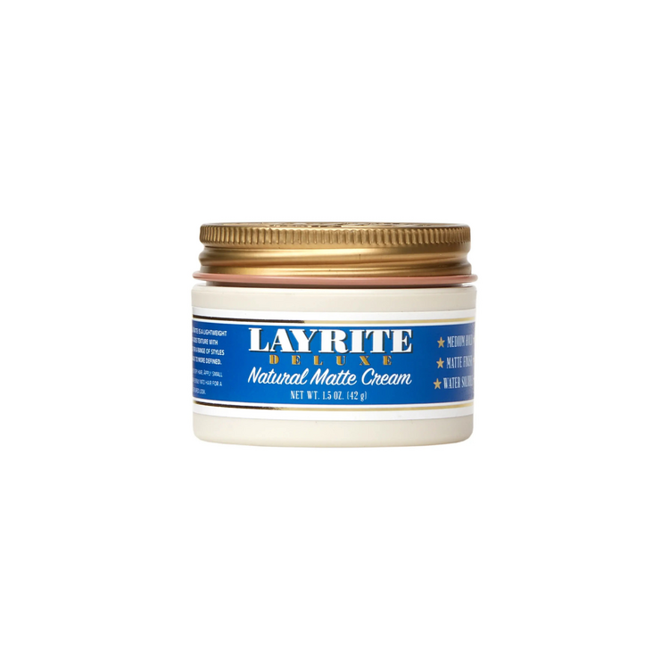 LAYRITE Deluxe Deluxe | Crème Coiffante Fini Mat - Texture Naturelle et Tenue Souple Sans Brillance