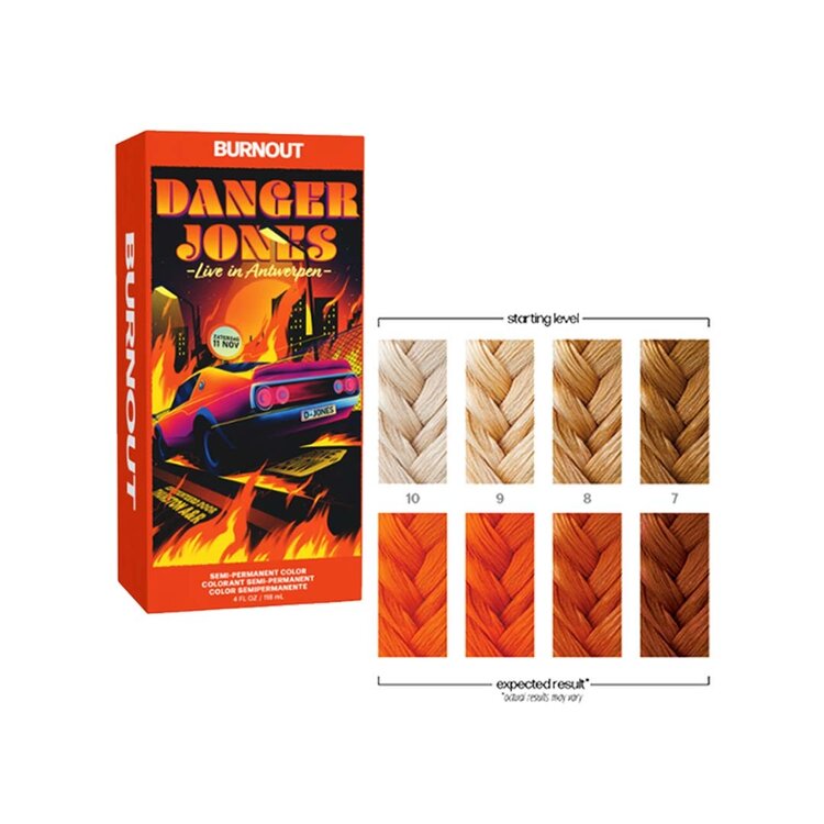 Coloration Semi-Permanente | Burnout Orange - Haute Pigmentation Application Facile Tenue Optimale