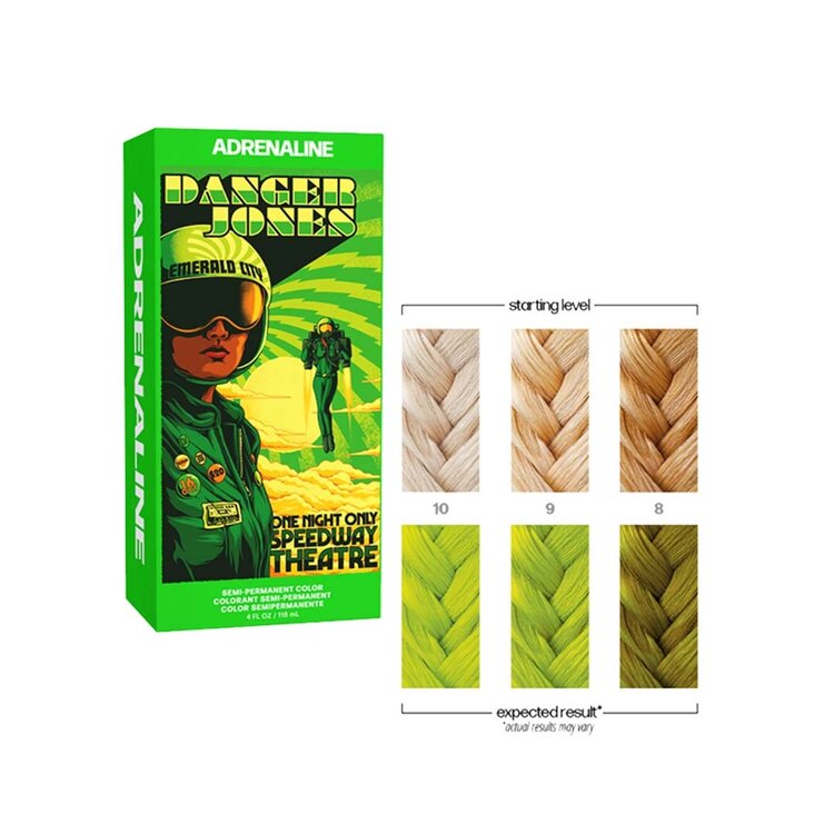 Semi-Permanent Hair Color | Adrenaline Neon Green – High-Intensity Bright Neon Color