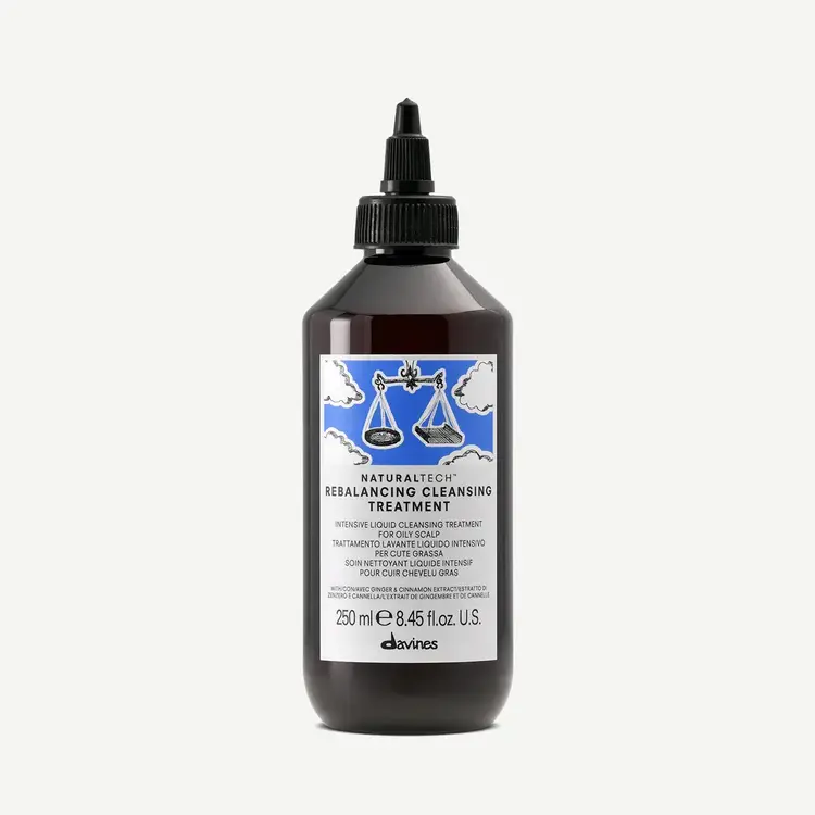 DAVINES Natural Tech | Rebalancing Cleansing Treatment - Reduces Excess Oil (250ml/8.45oz)
