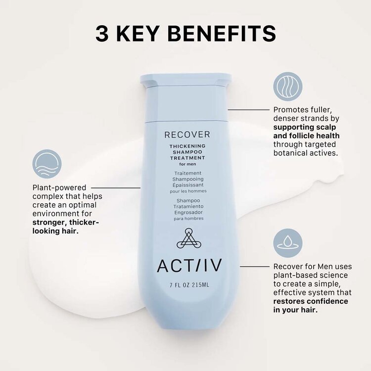 ACT/IV Recover | Trio de Printemps 2026 | Ensemble Homme - Routine Épaississante Complète