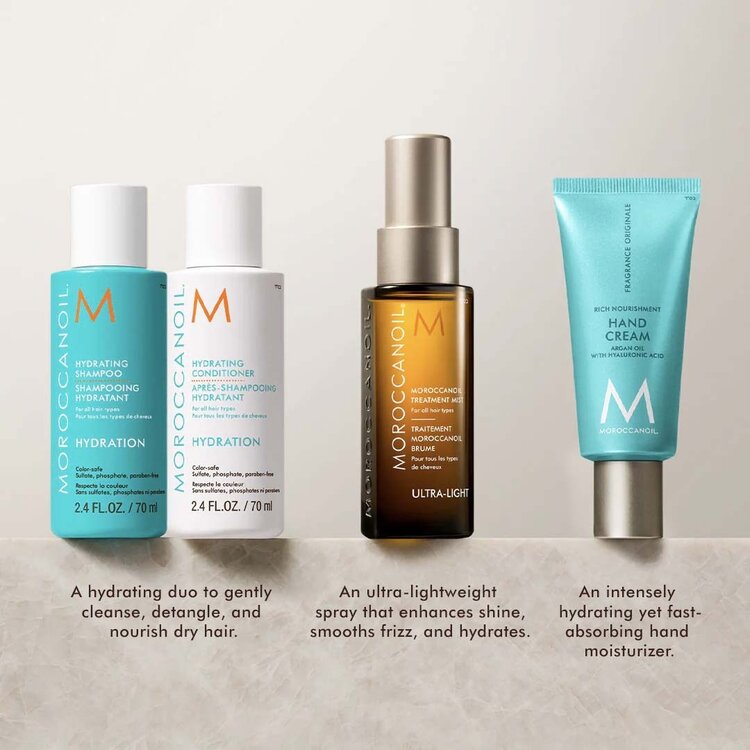 MOROCCANOIL Hydratation | Ensemble de Voyage 2026 – Routine Hydratante Essentielle