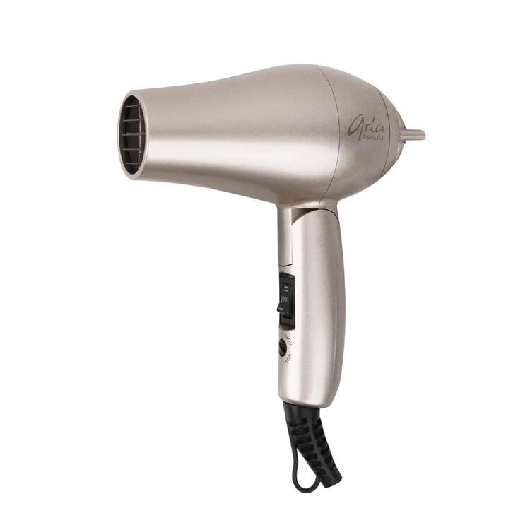 ARIA Beauty Mini Foldable Dryer 1200w - Brushed Gold - Fast Drying And Easy Storage