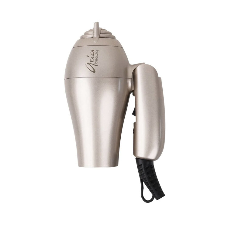 ARIA Beauty Mini Séchoir Pliable 1200w - Or Brossé - Séchage Rapide et Rangement Facile