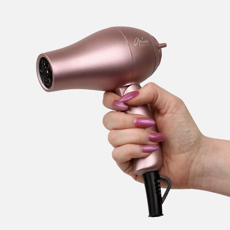 ARIA Beauty Mini Foldable Dryer -  Rose Gold - Lightweight, Convenient and Easy To Store