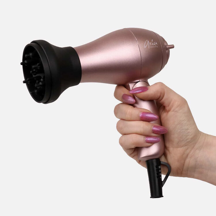 ARIA Beauty Mini Séchoir Pliable - Or Rose - Léger, Pratique et Facile À Ranger