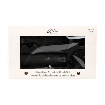 ARIA Beauty Ensemble Sèche-Cheveux et Brosse Plate - Noir Élégant