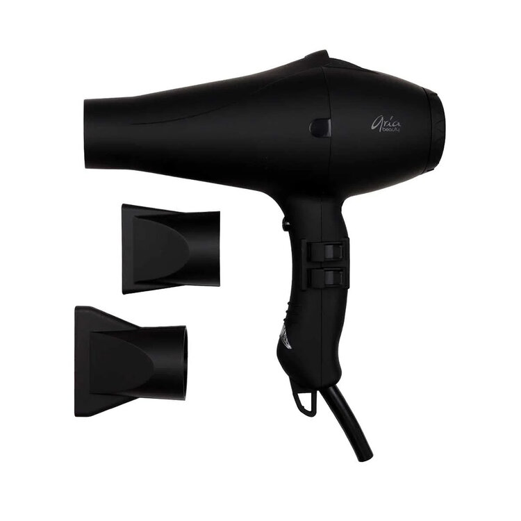 ARIA Beauty Sèche-Cheveux Professionnel Ionique 1875w | Noir - Séchage Rapide et Fini Brillant