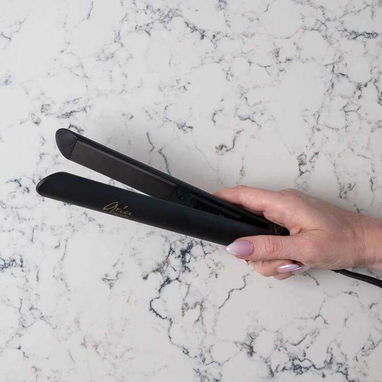 ARIA Beauty Mini Fer Plat de Voyage Pro | Noir - Lissage Compact et Pratique