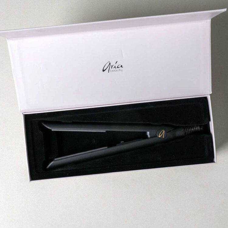 ARIA Beauty Mini Fer Plat de Voyage Pro | Noir - Lissage Compact et Pratique