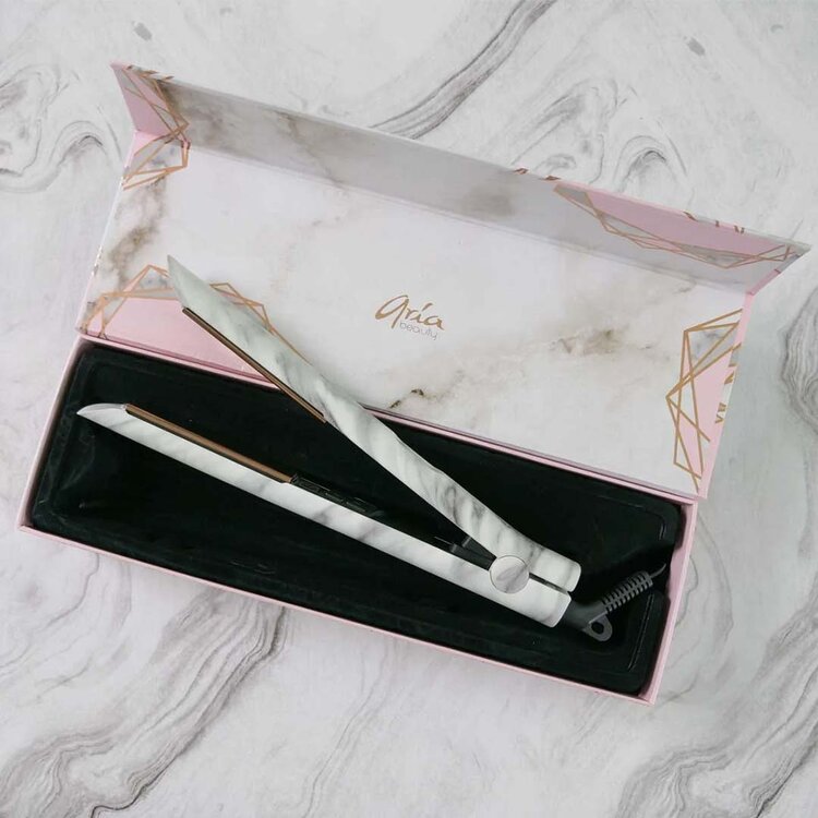 ARIA Beauty Fer Plat Digital 1" | Marbré - Lissage Doux et Cheveux Disciplinés