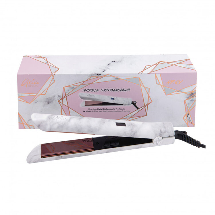 ARIA Beauty 1" Digital Flat Iron | Marbled - Gentle Smoothing and Disciplined Hair