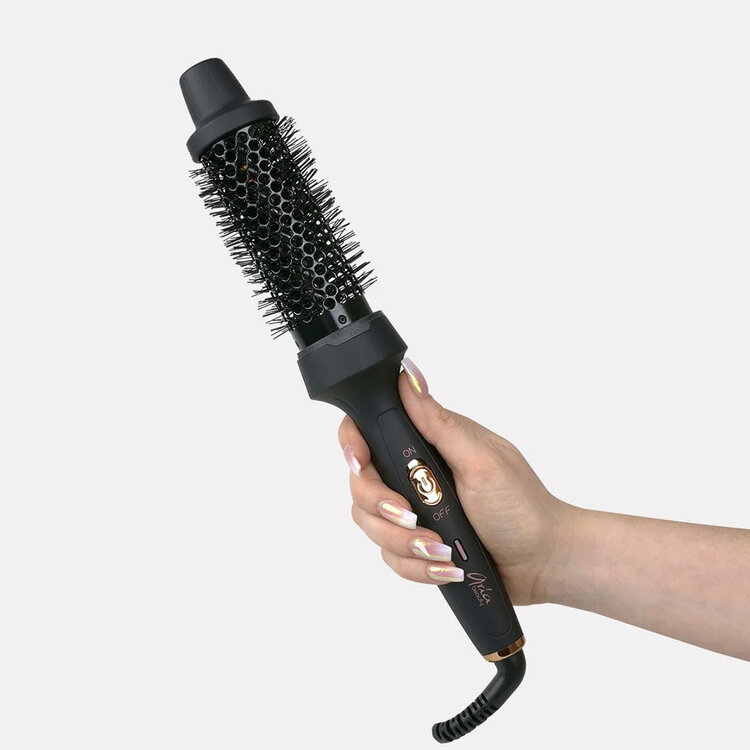 ARIA Beauty Brosse Chauffante Ronde 1.5'' | Noir - Volume, Lissage et Fini Brushing
