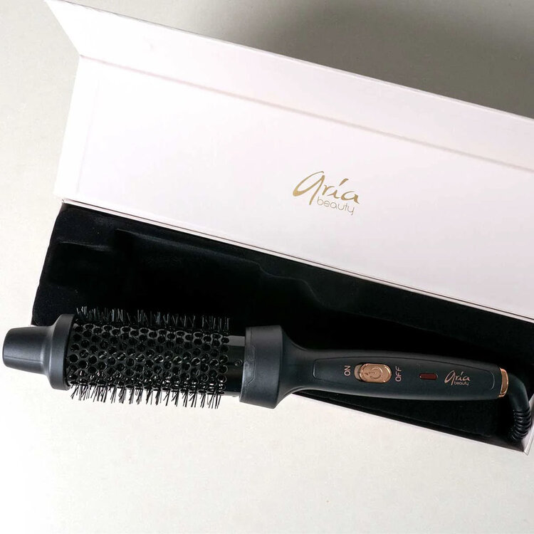 ARIA Beauty Round Styling Brush 1.5'' | Black - Volume, Smoothness And Blowout Finish