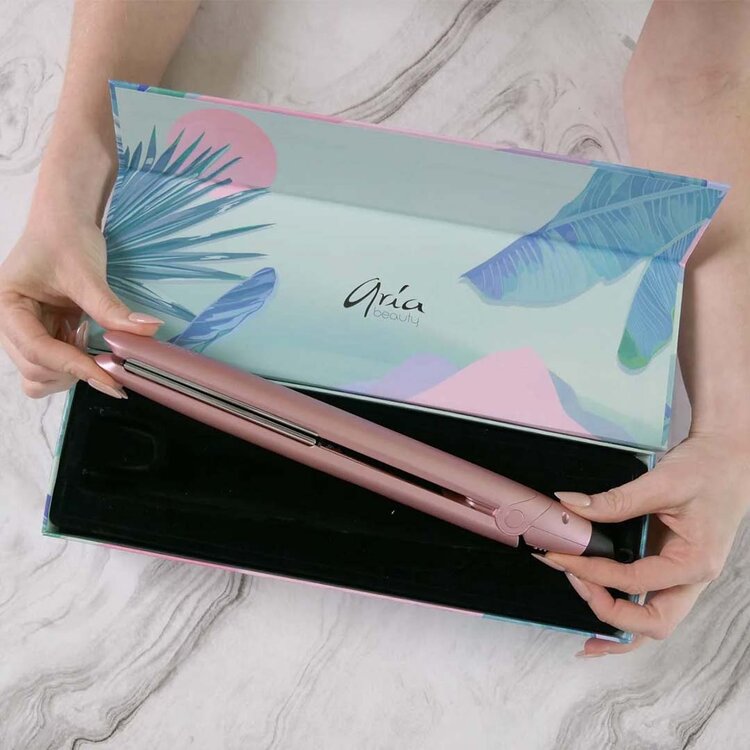 ARIA Beauty Fer à Lisser Numérique | Or Rose - Fini Lisse Et Brillant