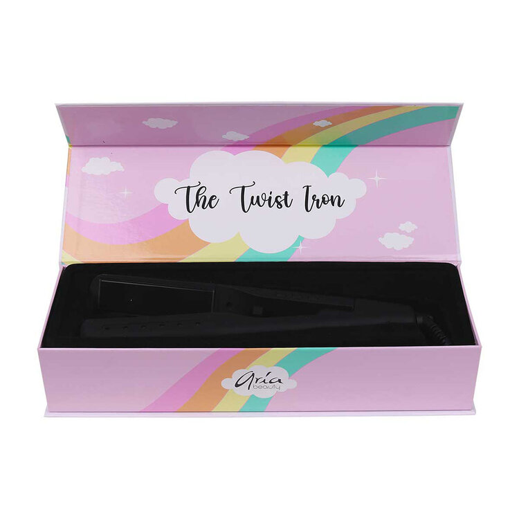 ARIA Beauty Twist Iron Straightener | Black - Smooth Styles and Versatile Waves