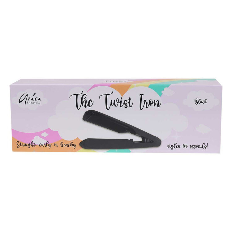 ARIA Beauty Fer Plat Twist Iron | Noir - Lissage et Ondulations Polyvalentes