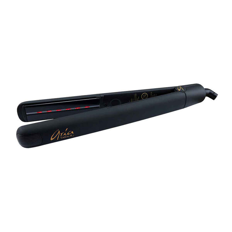 ARIA Beauty 1'' Infrared Ceramic Hair Straightener | Black - Smooth Shiny Frizz-Free Hair