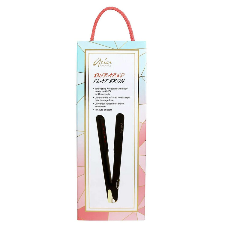 ARIA Beauty Fer Plat Infra-Rouge 1" | Noir - Lissage Doux et Résultat Durable