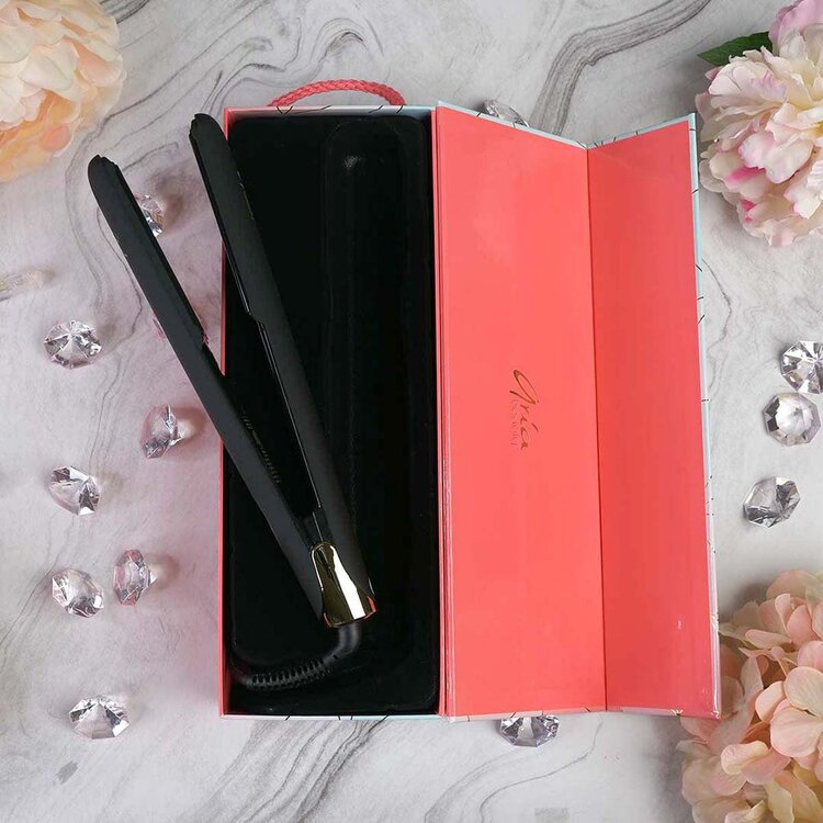 ARIA Beauty Fer Plat Infra-Rouge 1" | Noir - Lissage Doux et Résultat Durable